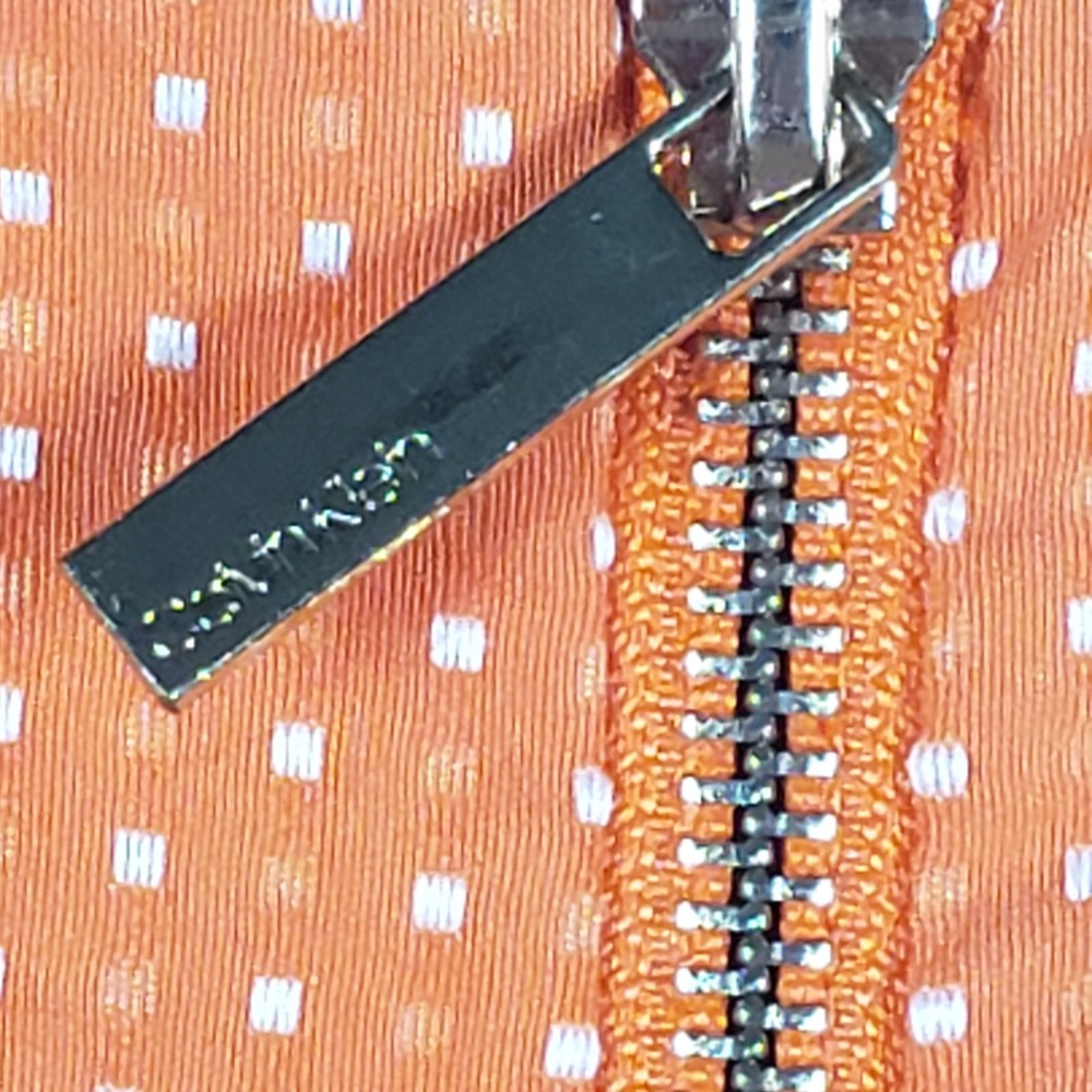 Calvin Klein Womens Dress Sheath Sleeveless Size 6 Orange Polka Dot CD9EH923 SEO - Picture 12 of 13